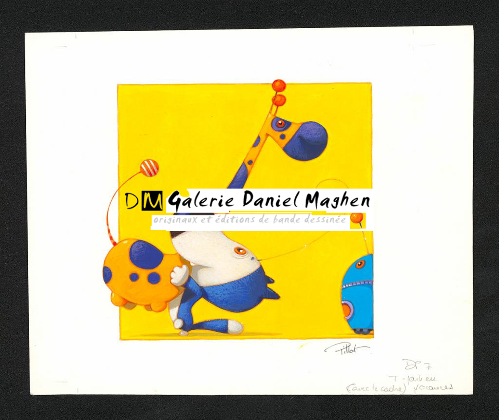 Illustration originale - Frédéric Pillot - Acrylique rehaussée de craie - 5319