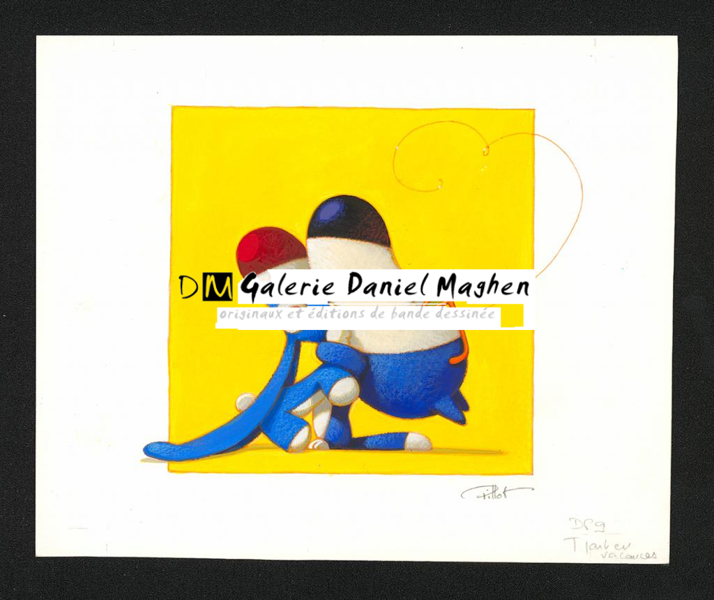 Illustration originale - Frédéric Pillot - Acrylique rehaussée de craie - 5318