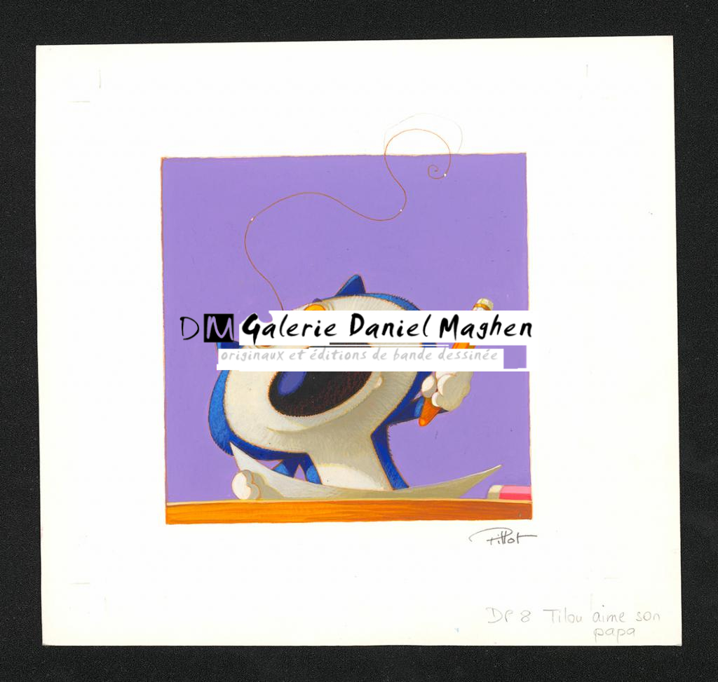 Illustration originale - Frédéric Pillot - Acrylique rehaussée de craie - 5386