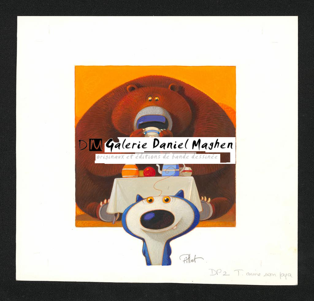 Illustration originale - Frédéric Pillot - Acrylique rehaussée de craie - 6261