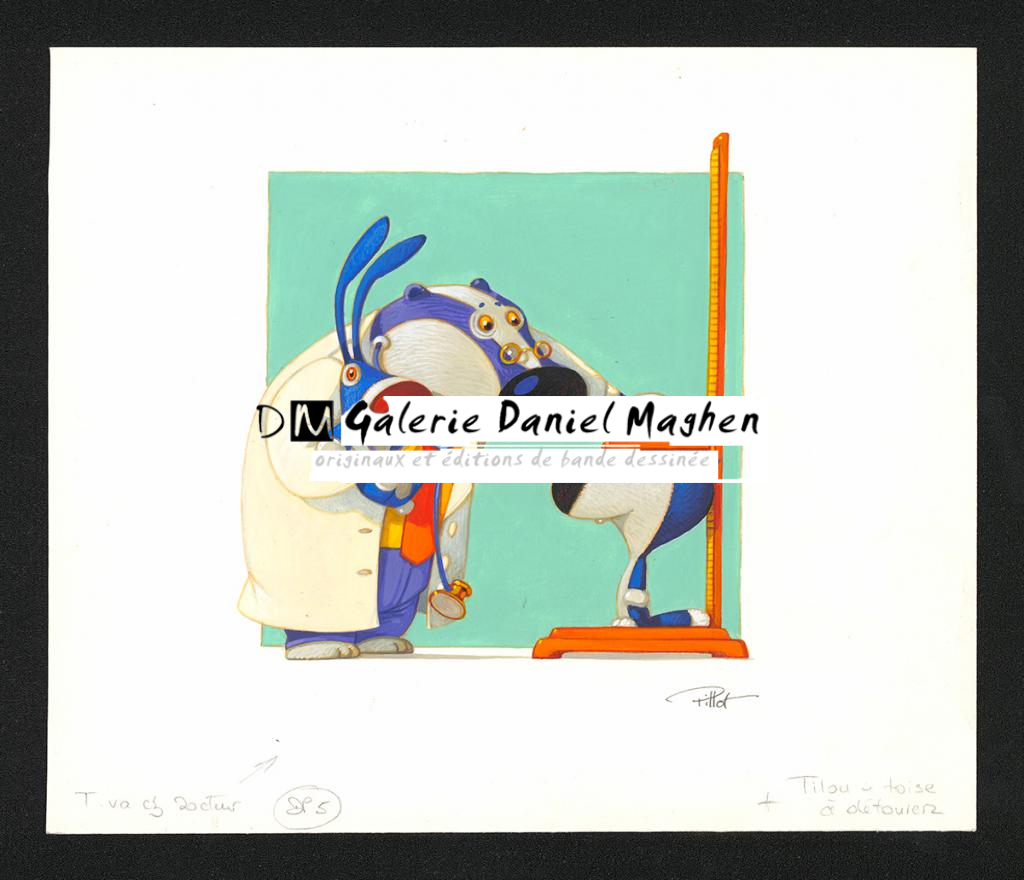 Illustration originale - Frédéric Pillot - Acrylique rehaussée de craie - 5888