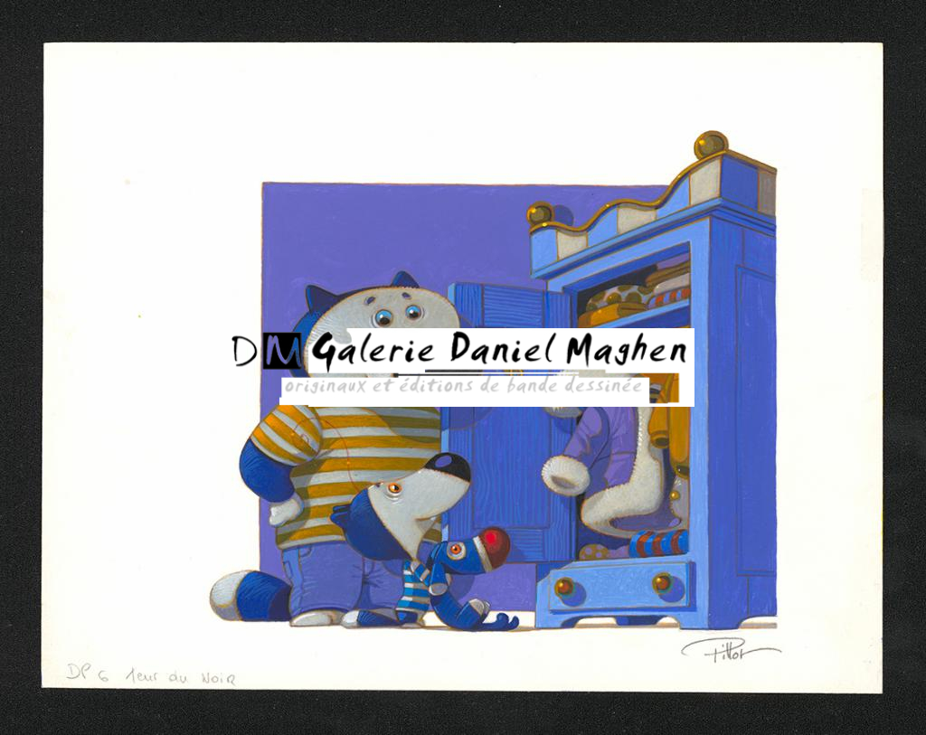 Illustration originale - Frédéric Pillot - Acrylique rehaussée de craie - 6262
