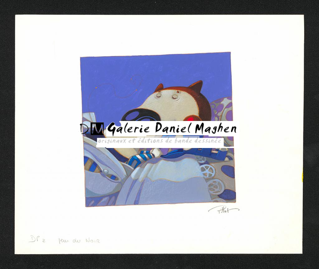 Illustration originale - Frédéric Pillot - Acrylique rehaussée de craie - 5392