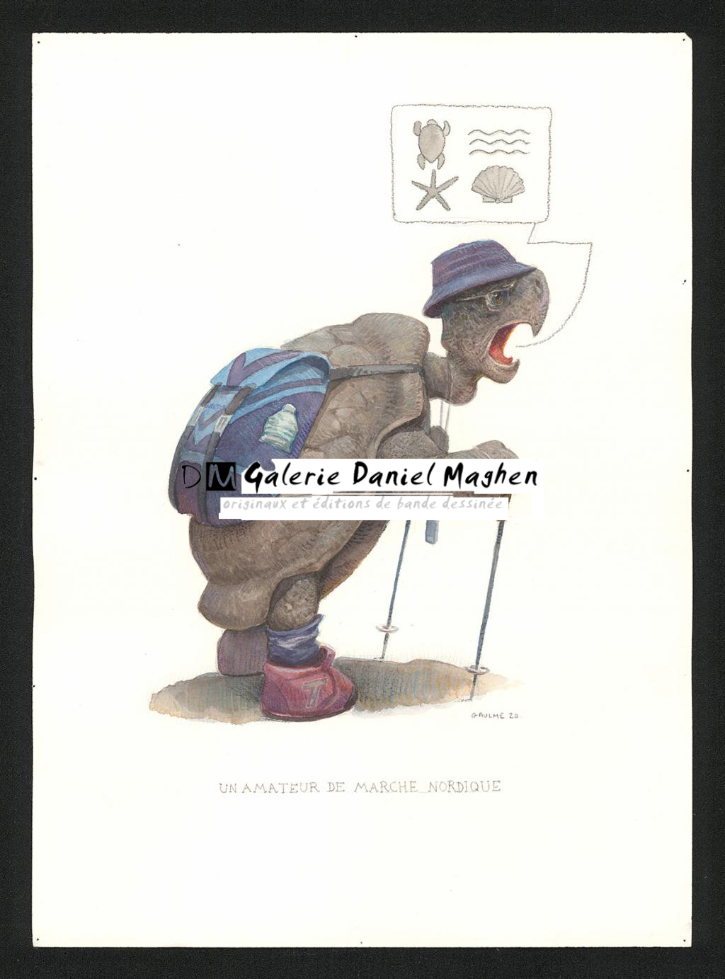 Illustration originale - Armel Gaulme - Aquarelle et crayon de couleur sur papier - 6087