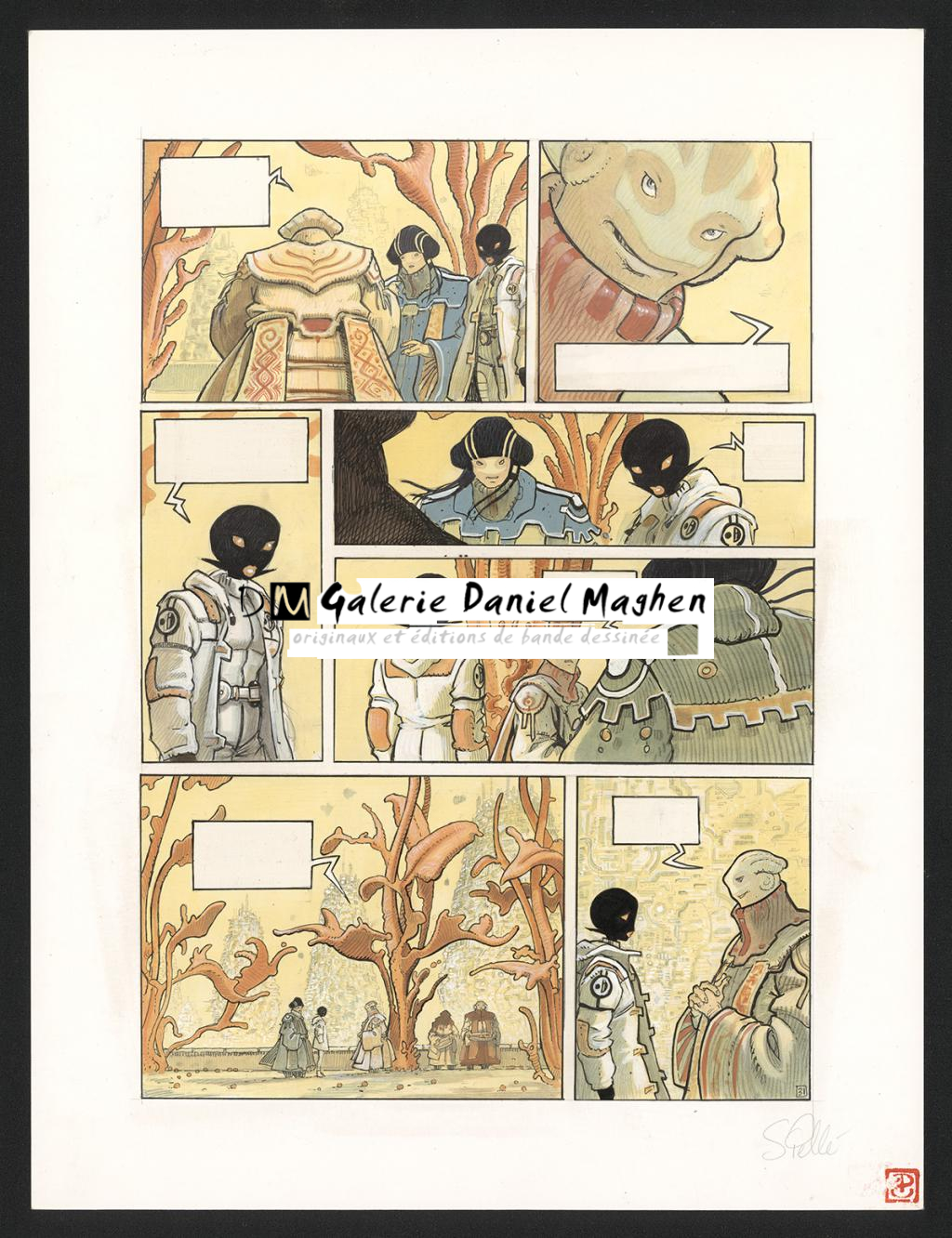 Planche originale n°31 - Serge Pellé - Acrylique, encres et crayon sur papier - 5253