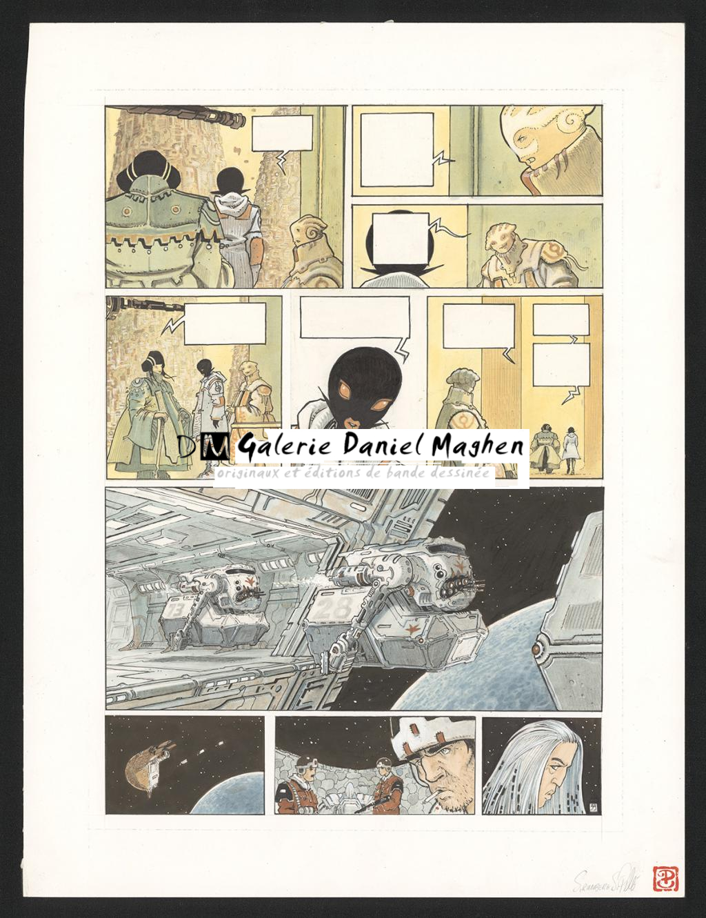 Planche originale n°39 - Serge Pellé - Acrylique, encres et crayon sur papier - 5255