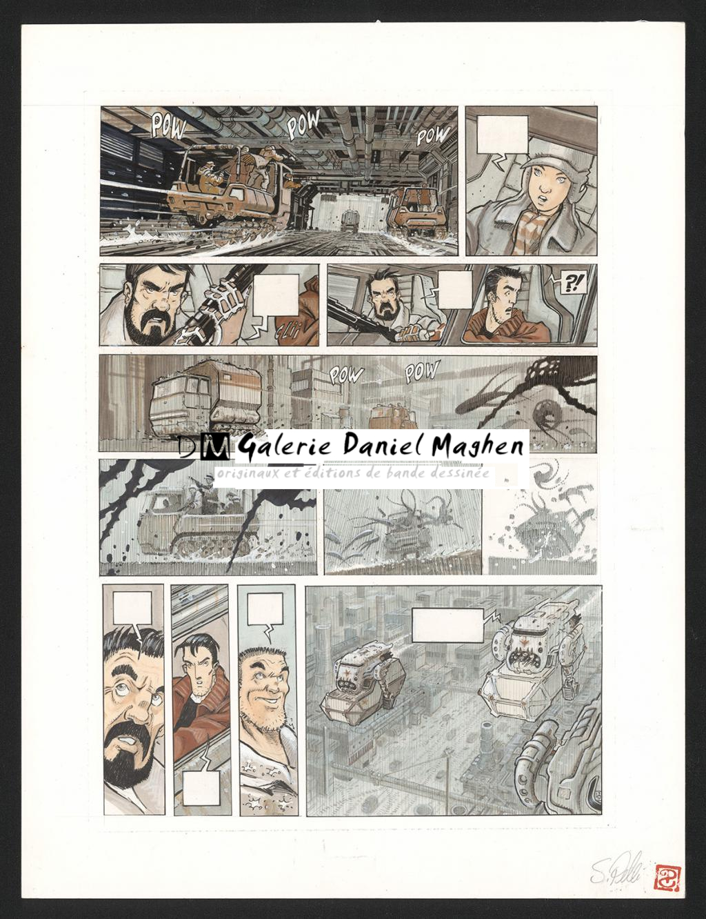 Planche originale n°43 - Serge Pellé - Acrylique, encres et crayon sur papier - 5256