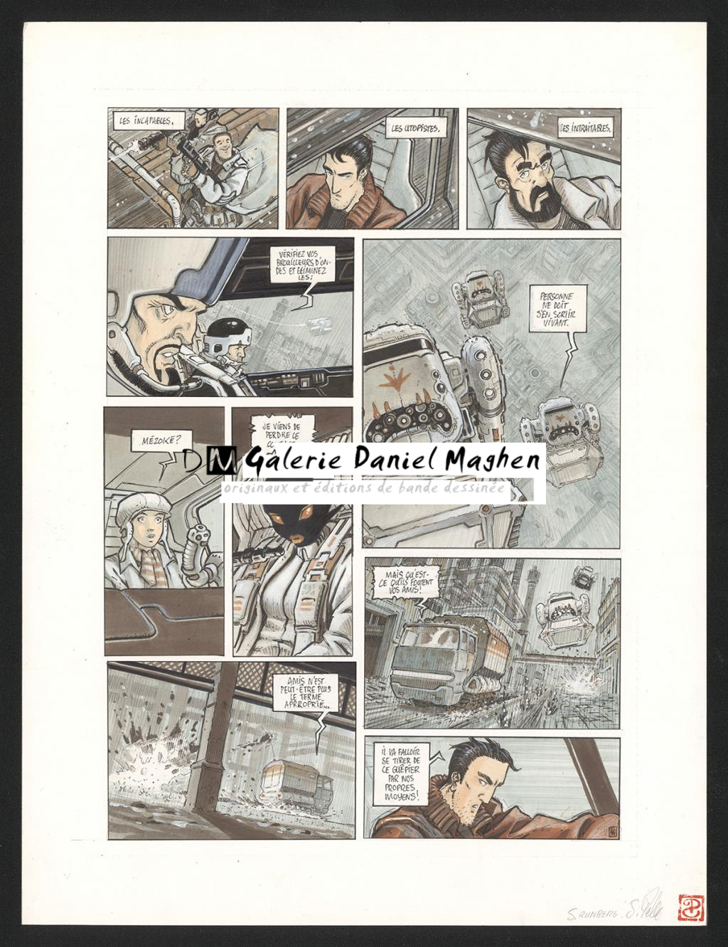 Planche originale n°44 - Serge Pellé - Acrylique, encres et crayon sur papier - 5257