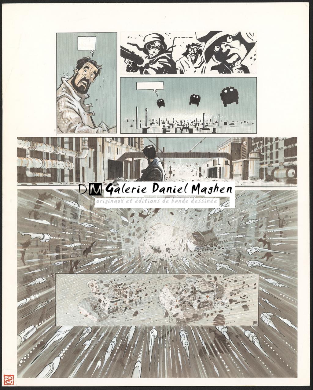 Planche originale n°48 - Serge Pellé - Acrylique, encres et crayon sur papier - 5258