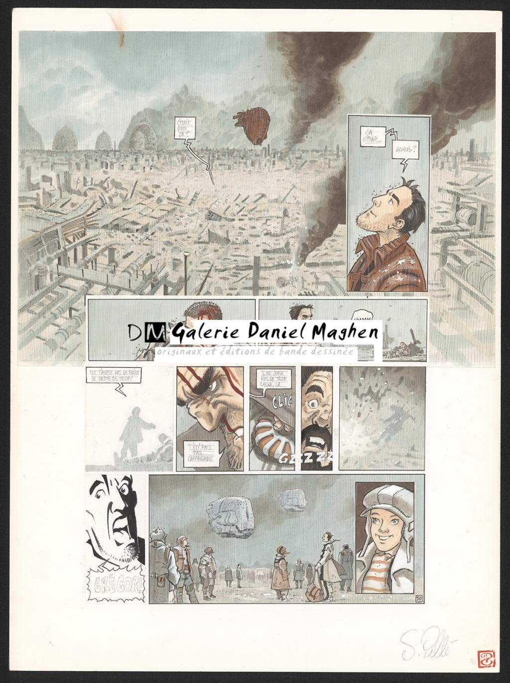 Planche originale n°50 - Serge Pellé - Acrylique, encres et crayon sur papier - 5259