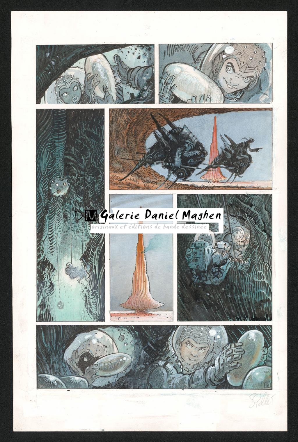 Planche originale n°3 - Serge Pellé - Acrylique, encres et crayon sur papier - 5263