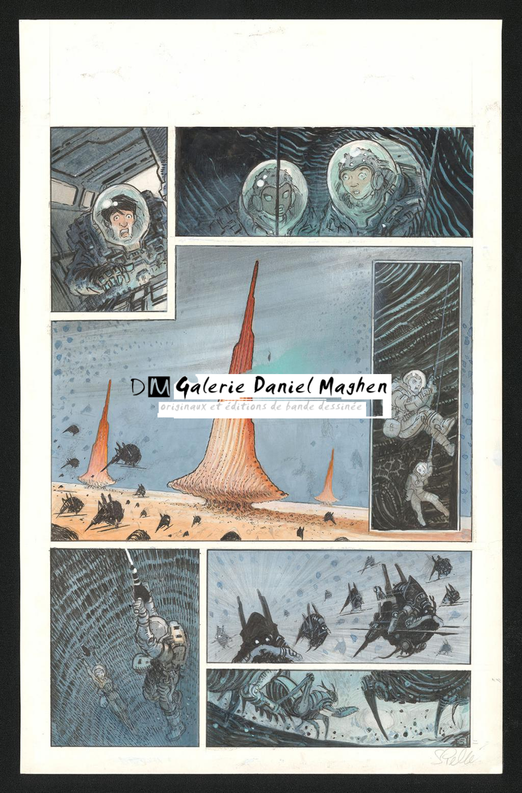 Planche originale n°5 - Serge Pellé - Acrylique, encres et crayon sur papier - 5264