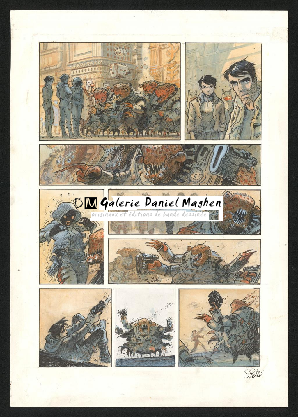 Planche originale n°24 - Serge Pellé - Acrylique, encres et crayon sur papier - 5270