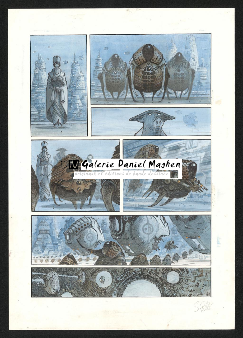 Planche originale n°32 - Serge Pellé - Acrylique, encres et crayon sur papier - 5817