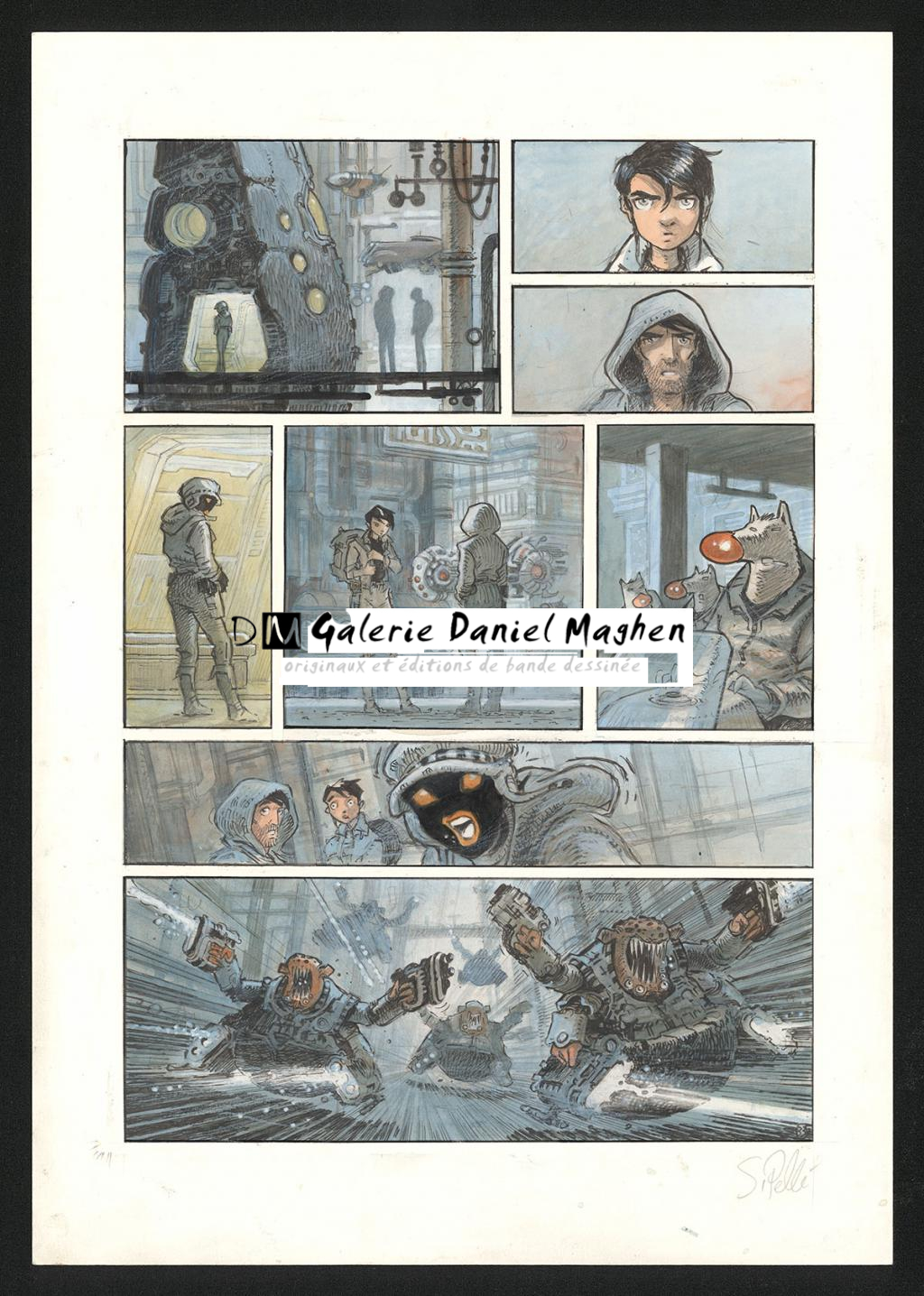 Planche originale n°33 - Serge Pellé - Acrylique, encres et crayon sur papier - 5273