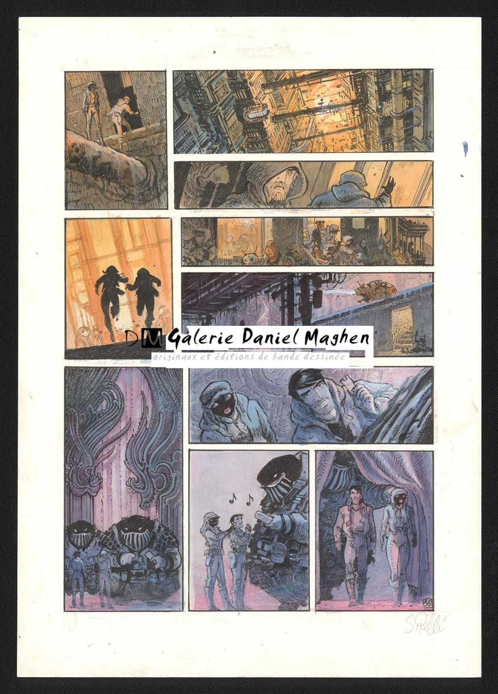 Planche originale n°36 - Serge Pellé - Acrylique, encres et crayon sur papier - 5276