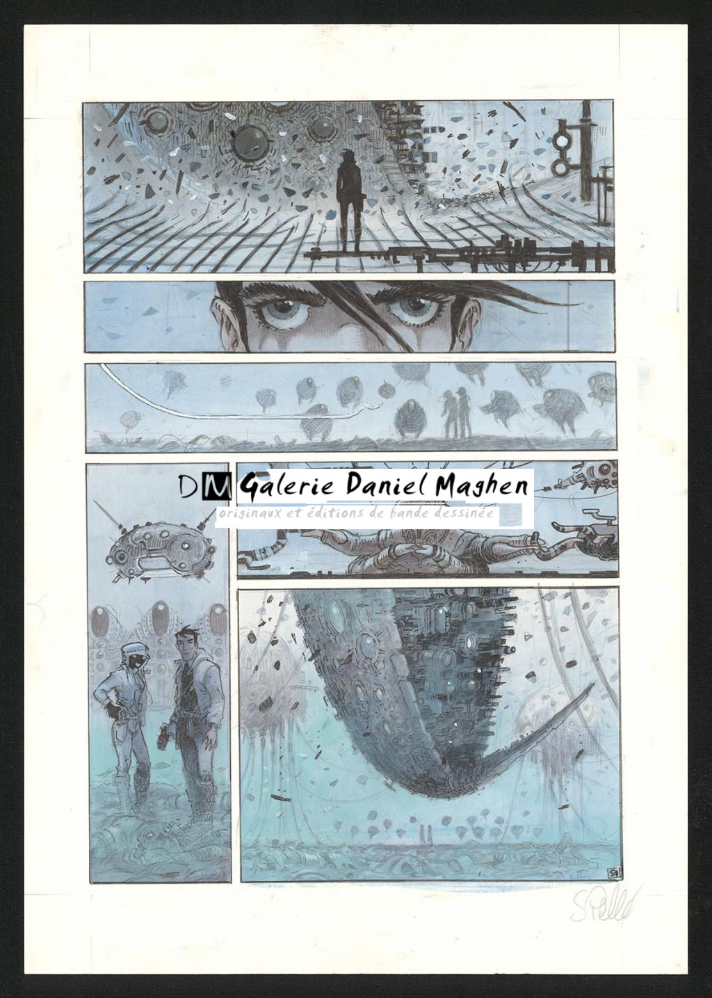 Planche originale n°51 - Serge Pellé - Acrylique, encres et crayon sur papier - 5281