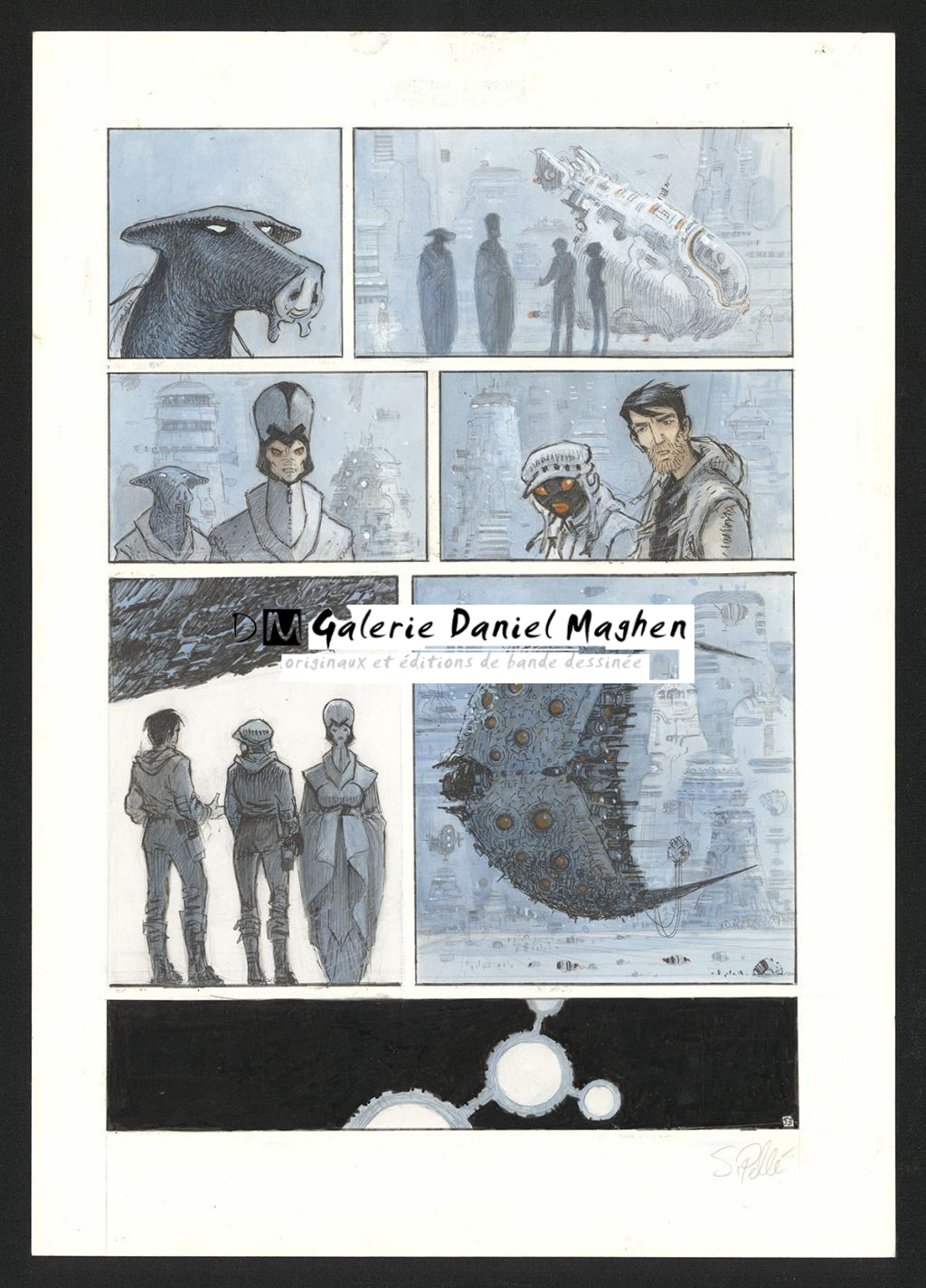 Planche originale n°53 - Serge Pellé - Acrylique, encres et crayon sur papier - 5282