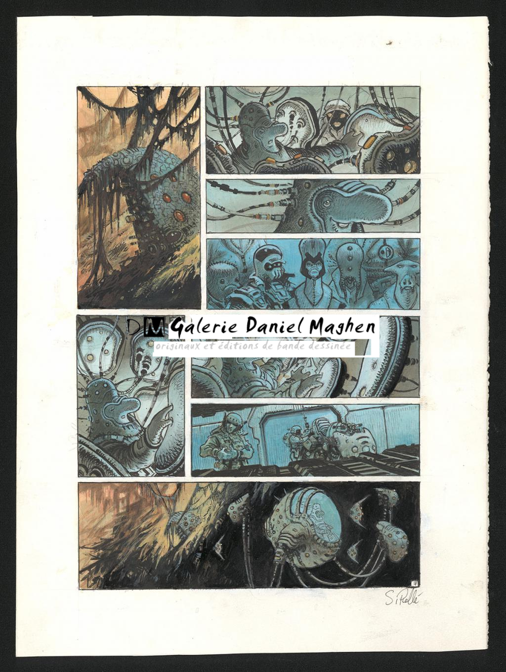 Planche originale n°7 - Serge Pellé - Acrylique, encres et crayon sur papier - 5285