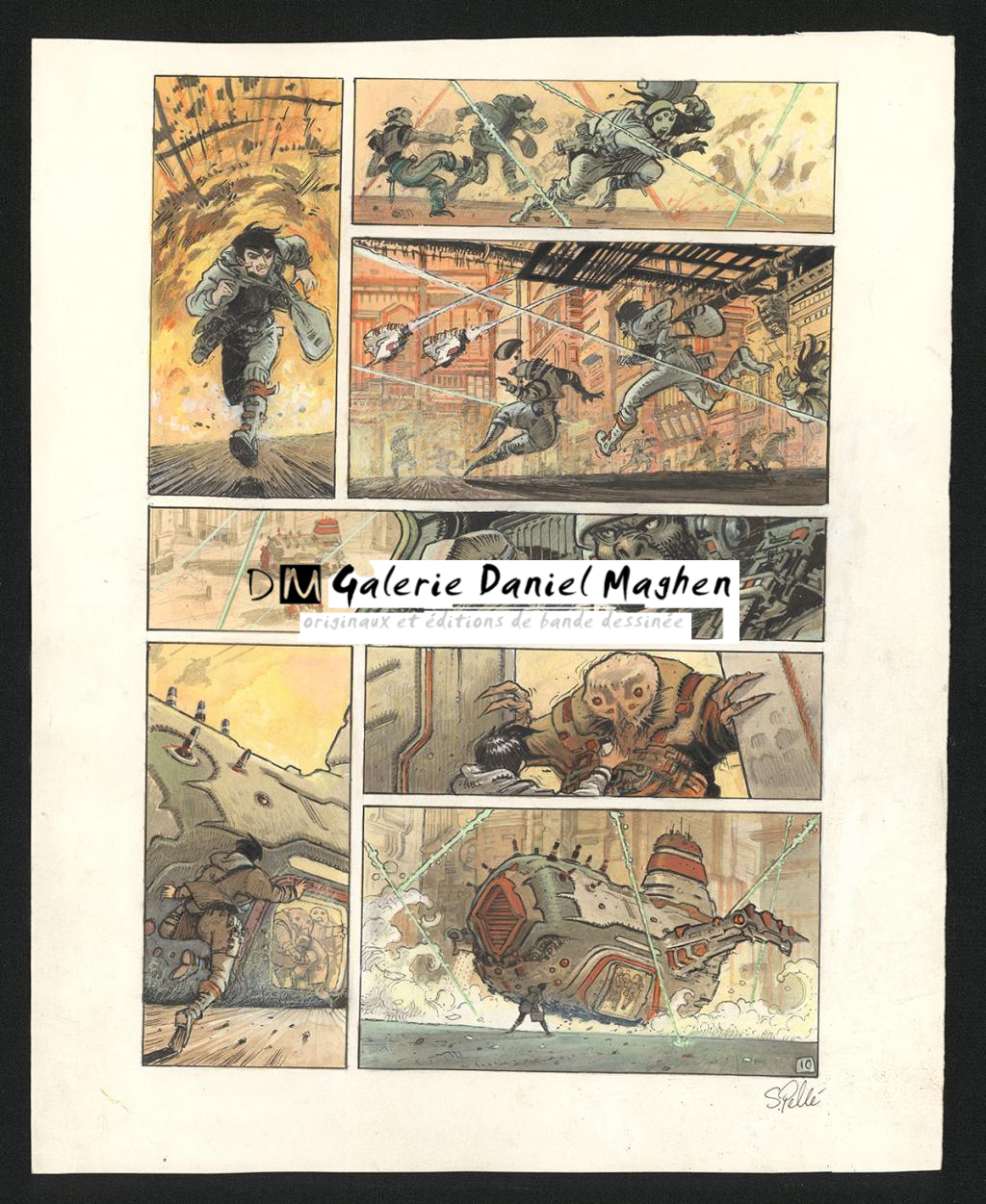 Planche originale n°10 - Serge Pellé - Acrylique, encres et crayon sur papier - 5286