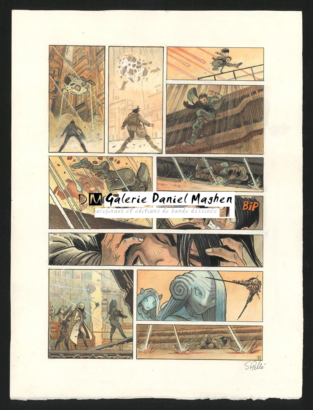 Planche originale n°11 - Serge Pellé - Acrylique, encres et crayon sur papier - 5287