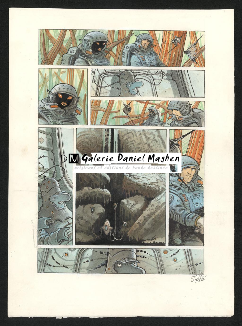 Planche originale n°13 - Serge Pellé - Acrylique, encres et crayon sur papier - 5288