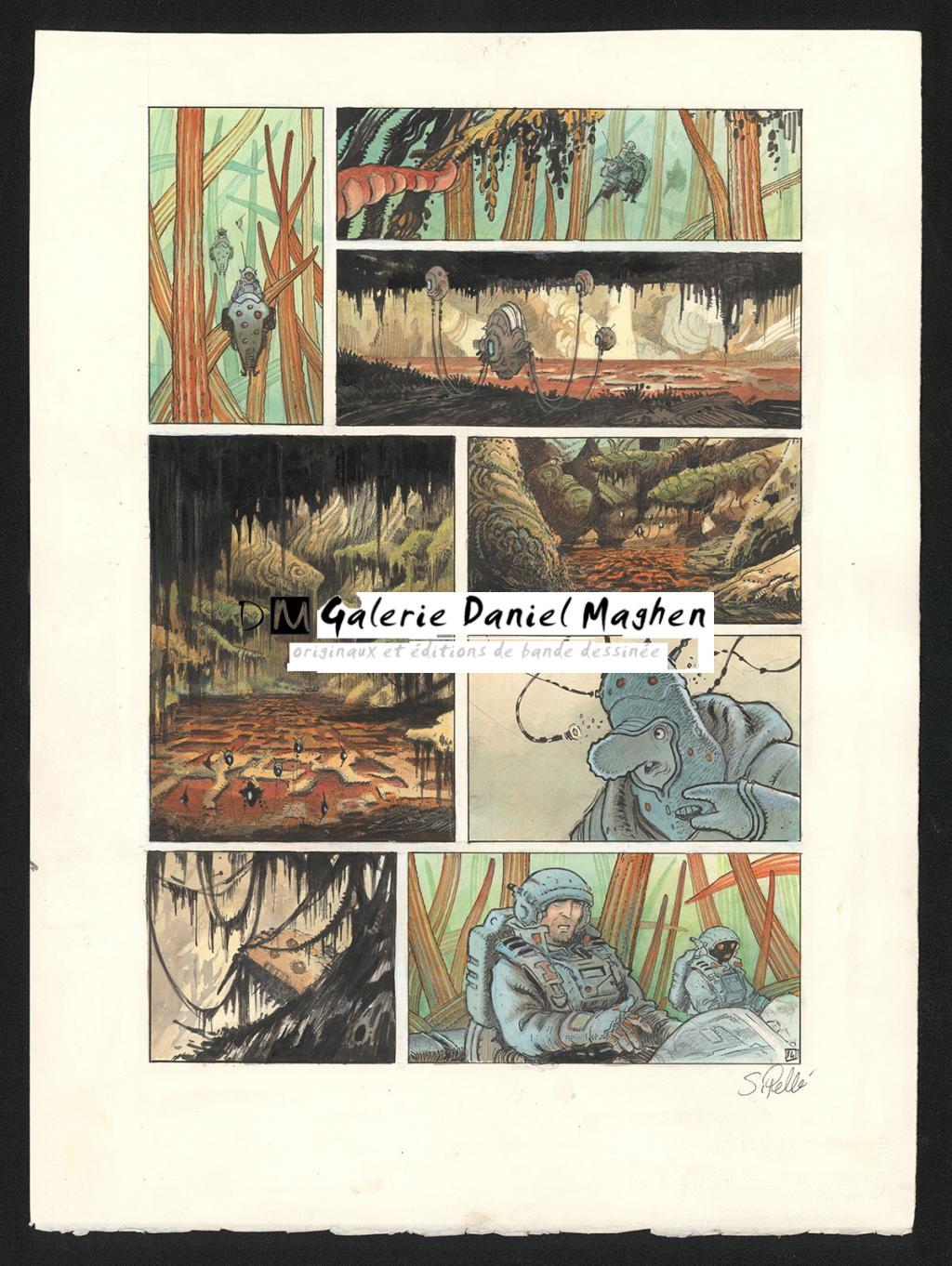 Planche originale n°14 - Serge Pellé - Acrylique, encres et crayon sur papier - 5289