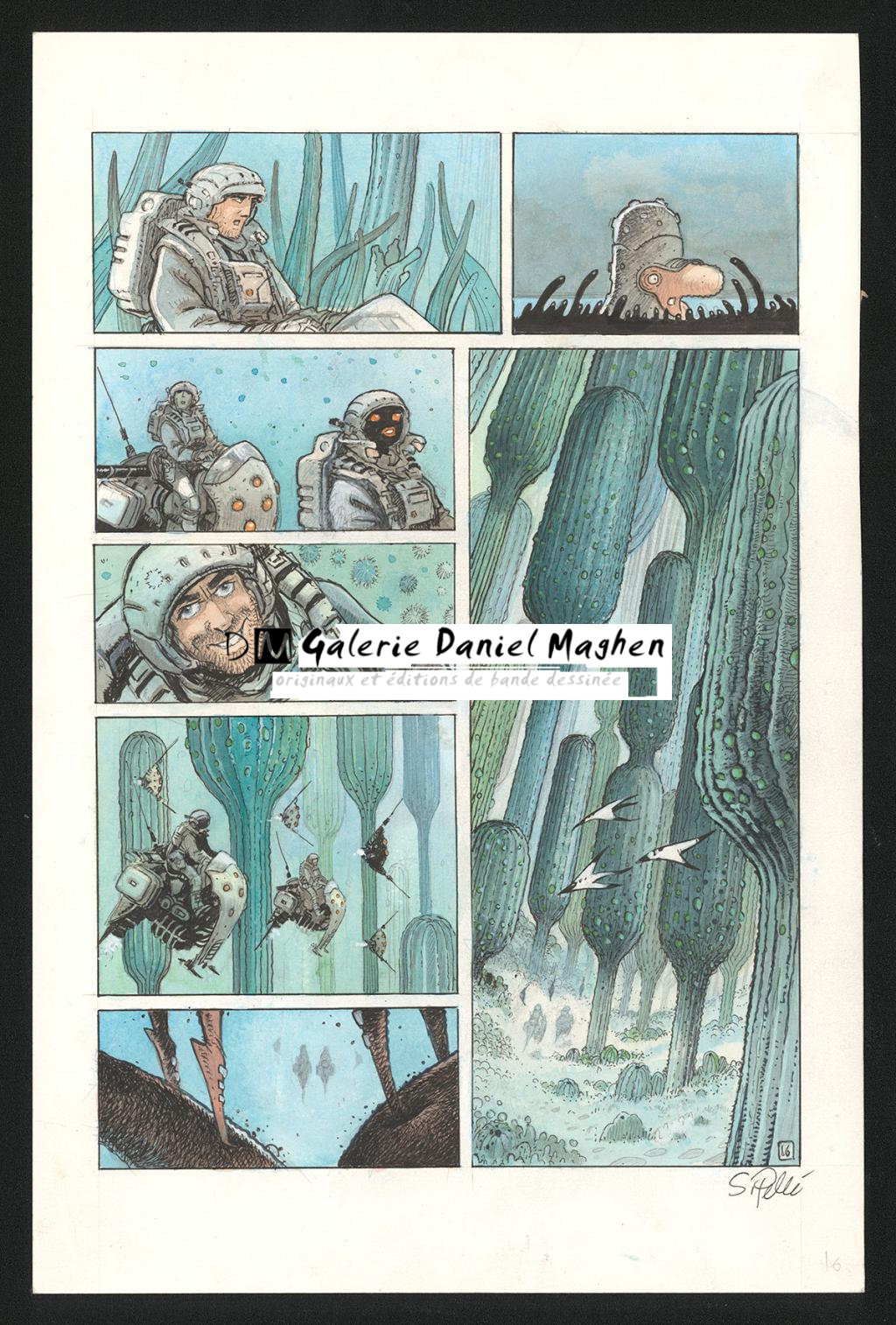 Planche originale n°16 - Serge Pellé - Acrylique, encres et crayon sur papier - 5839