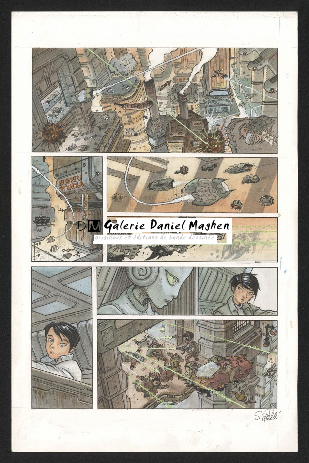 Planche originale n°26 - Serge Pellé - Acrylique, encres et crayon sur papier - 5293