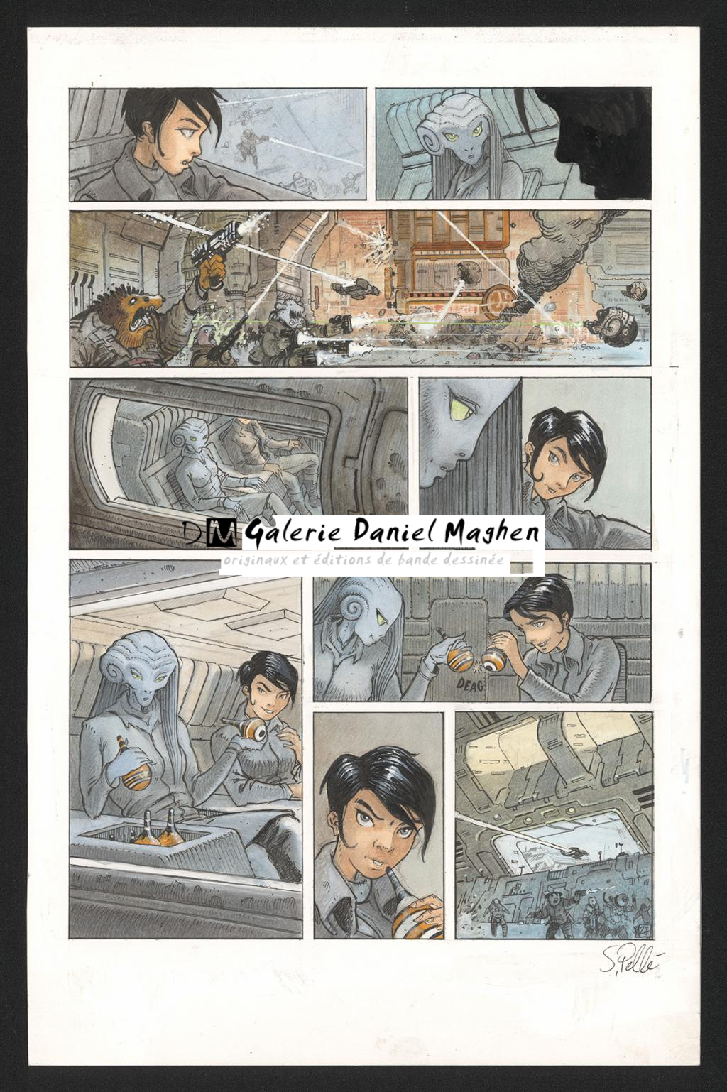 Planche originale n°27 - Serge Pellé - Acrylique, encres et crayon sur papier - 5294