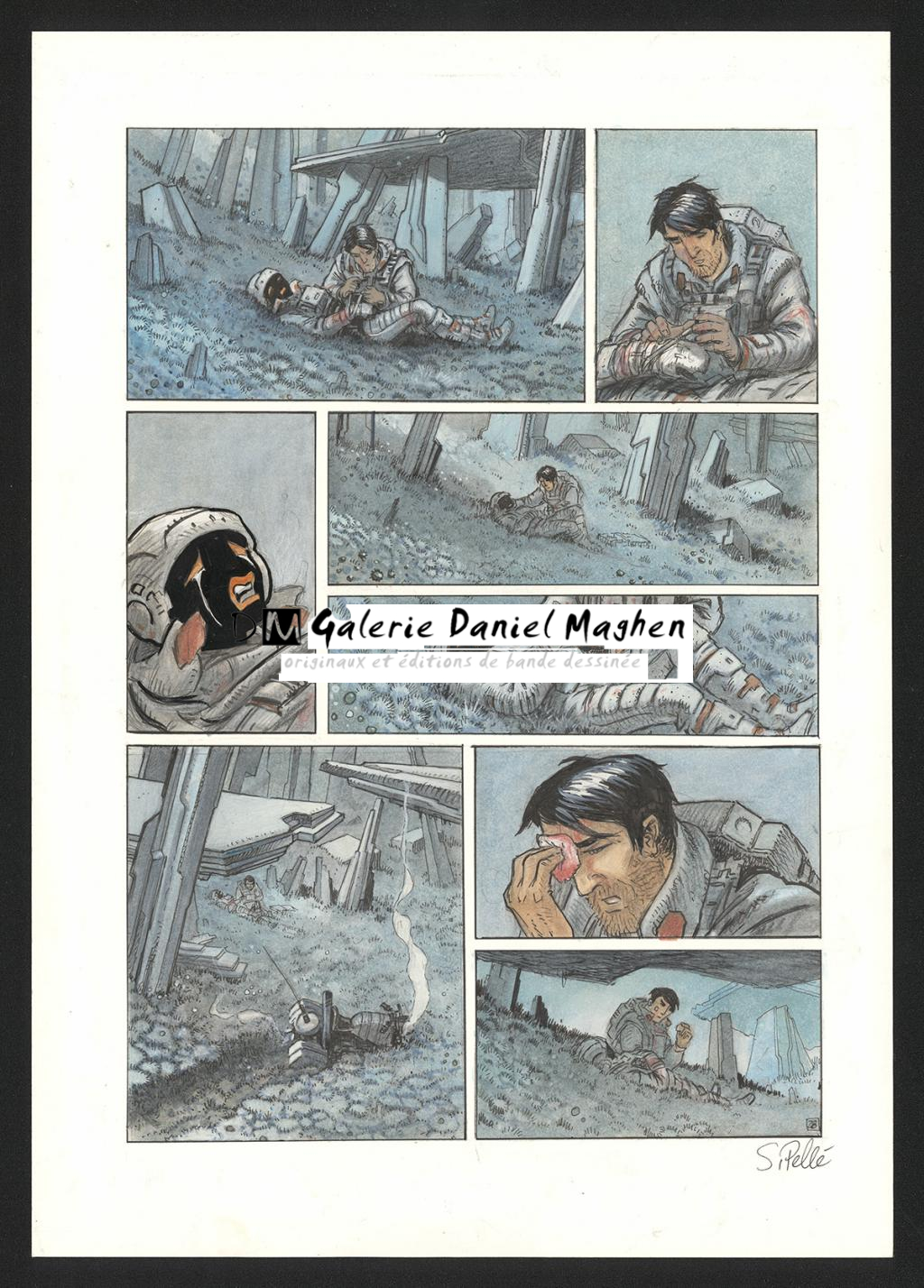 Planche originale n°28 - Serge Pellé - Acrylique, encres et crayon sur papier - 5295