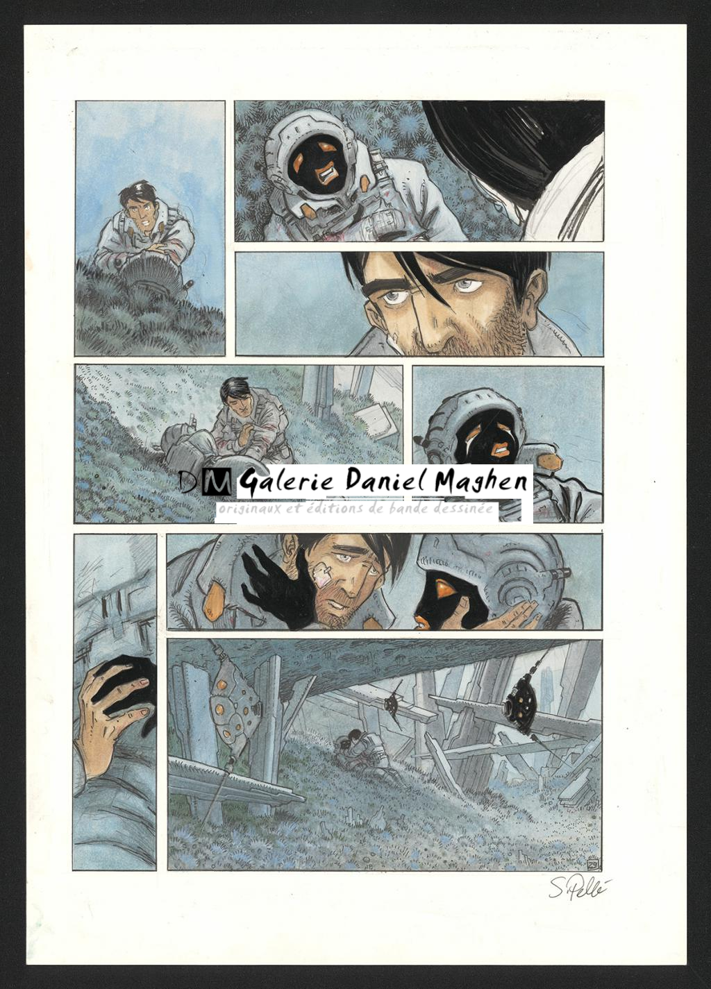 Planche originale n°29 - Serge Pellé - Acrylique, encres et crayon sur papier - 5841