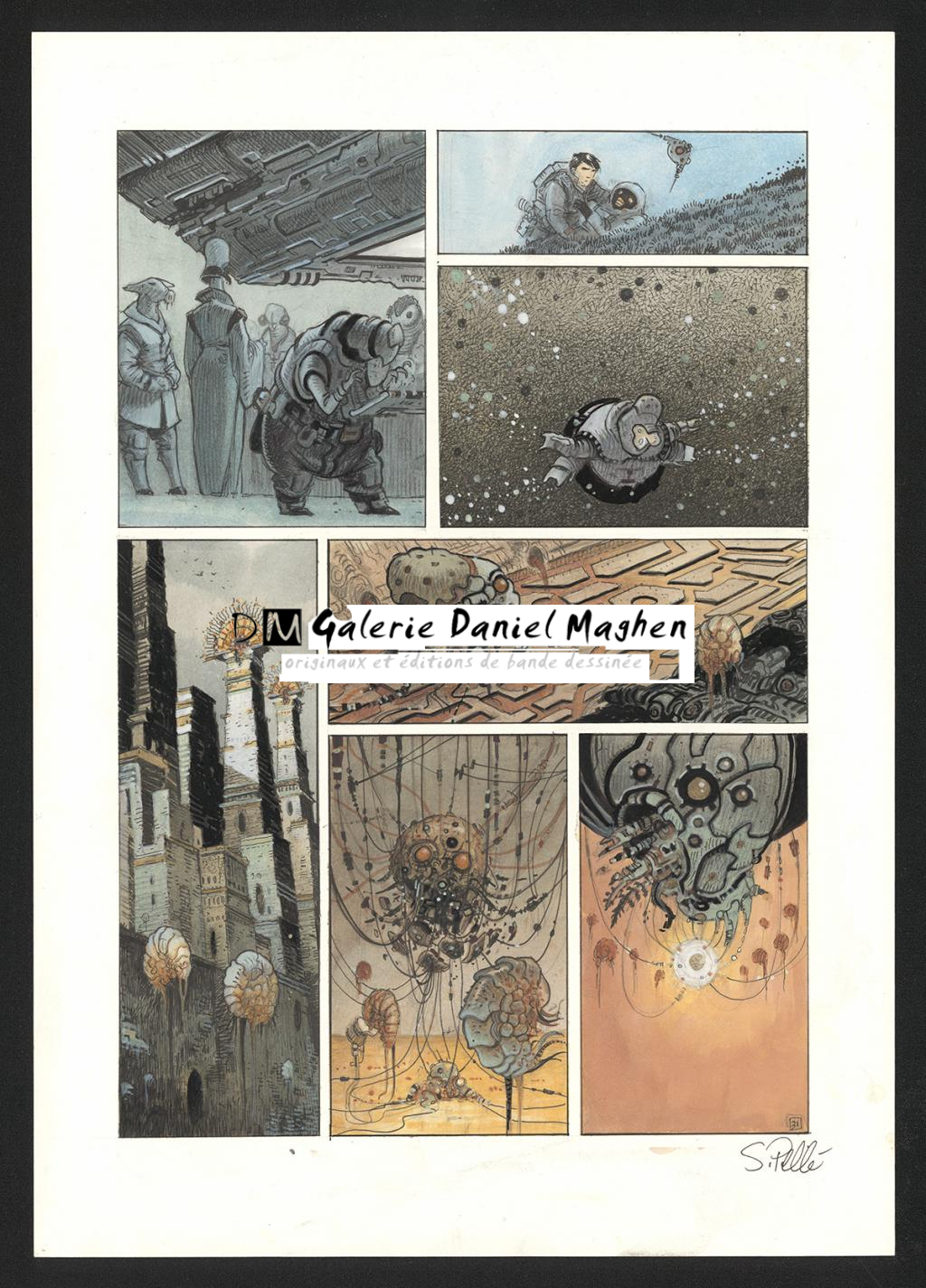 Planche originale n°31 - Serge Pellé - Acrylique, encres et crayon sur papier - 5296
