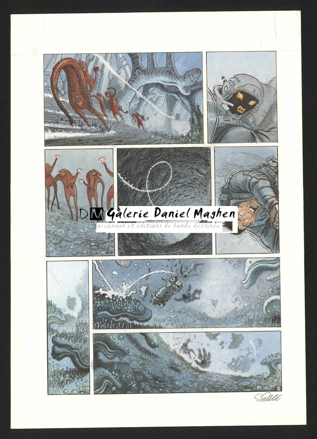 Planche originale n°37 - Serge Pellé - Acrylique, encres et crayon sur papier - 5298