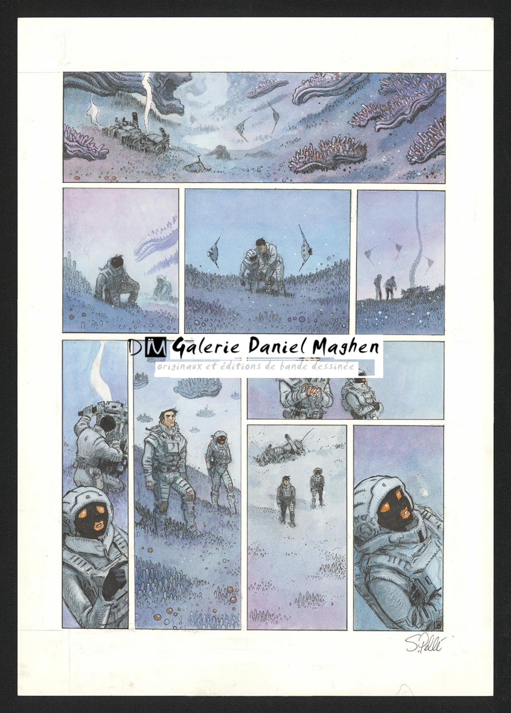 Planche originale n°38 - Serge Pellé - Acrylique, encres et crayon sur papier - 5299