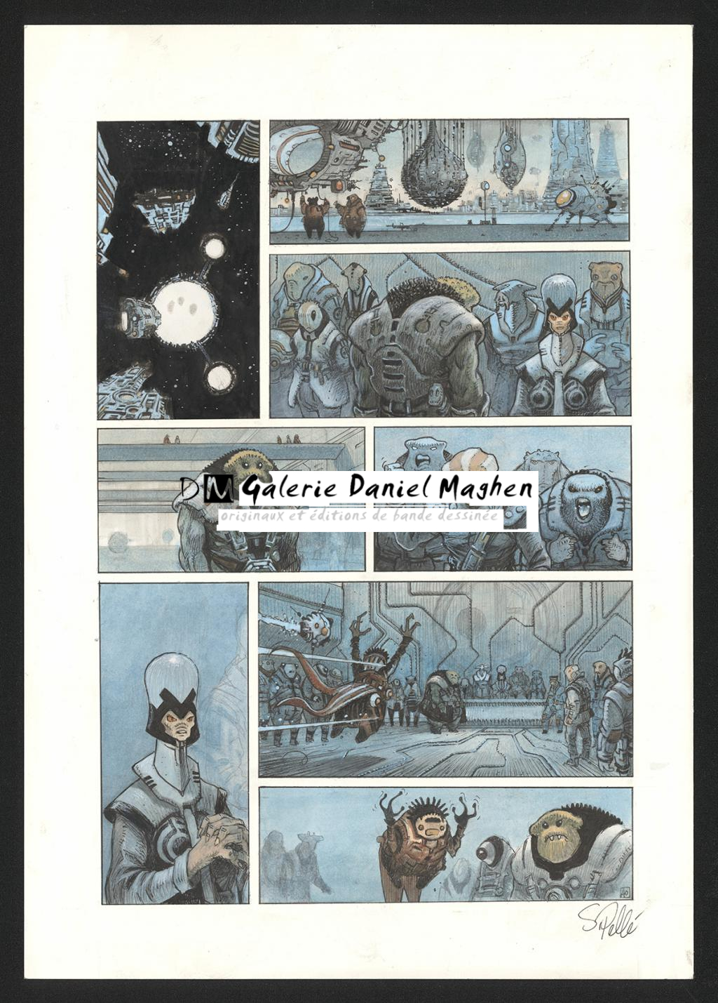 Planche originale n°40 - Serge Pellé - Acrylique, encres et crayon sur papier - 5300