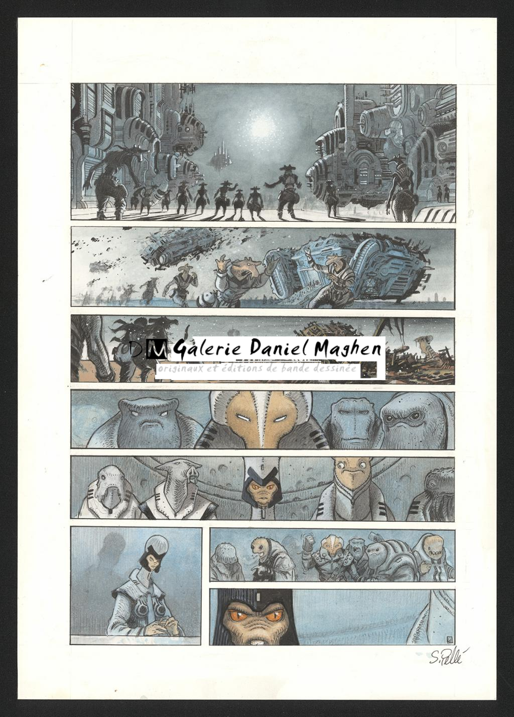 Planche originale n°41 - Serge Pellé - Acrylique, encres et crayon sur papier - 5301