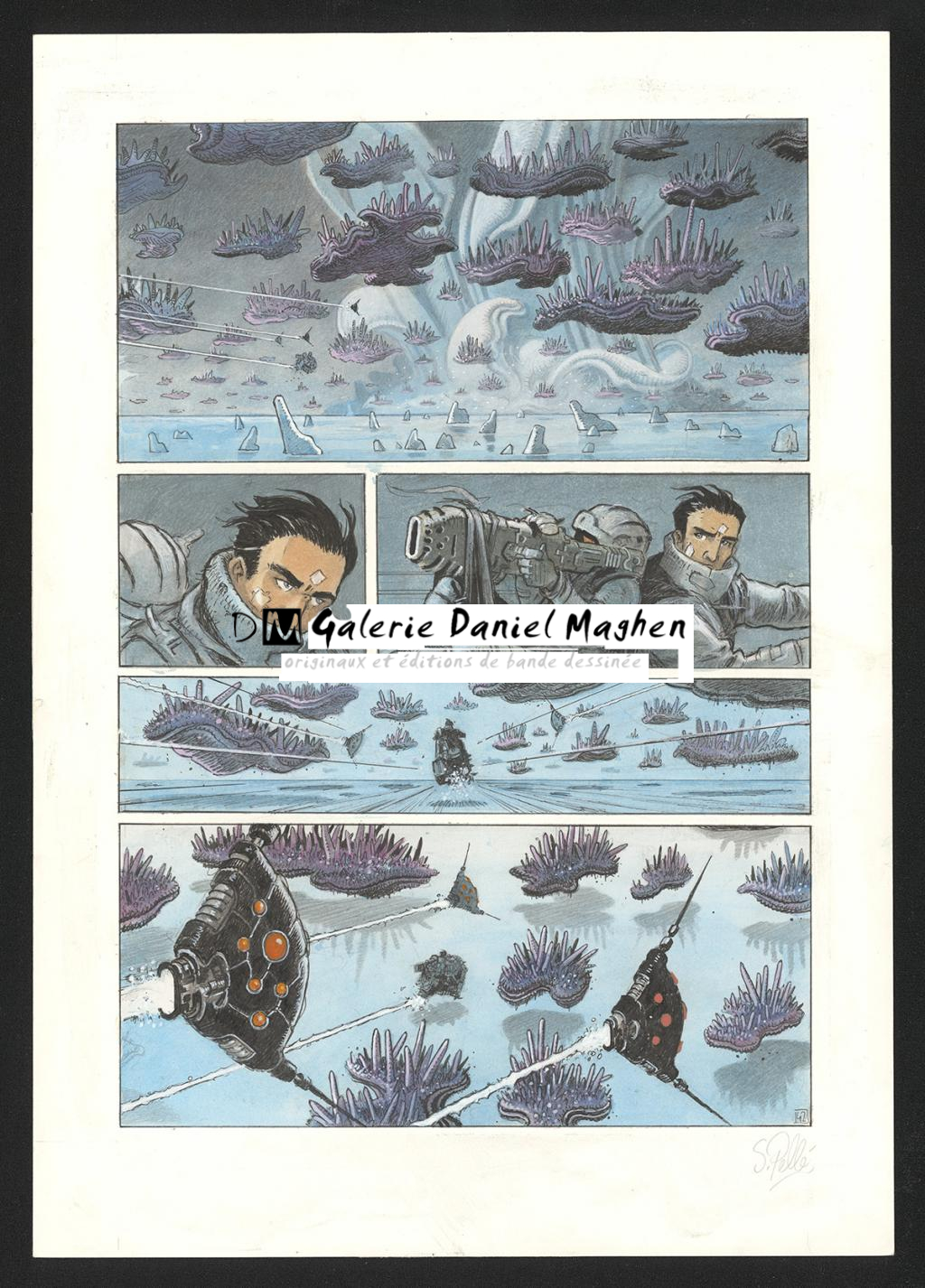 Planche originale n°42 - Serge Pellé - Acrylique, encres et crayon sur papier - 5302