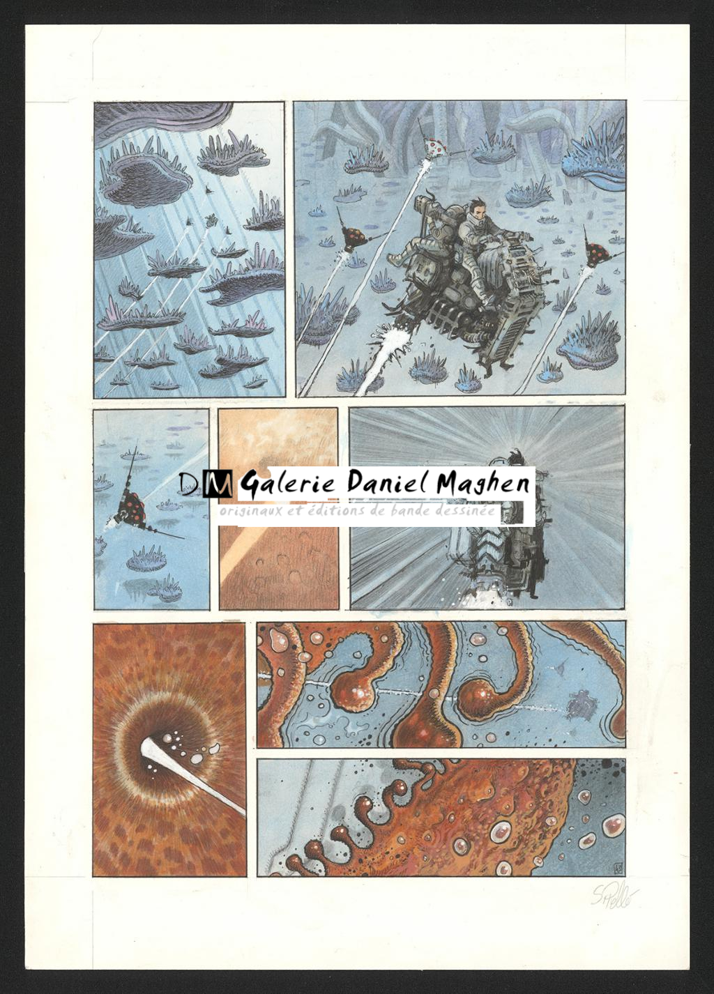 Planche originale n°43 - Serge Pellé - Acrylique, encres et crayon sur papier - 5303