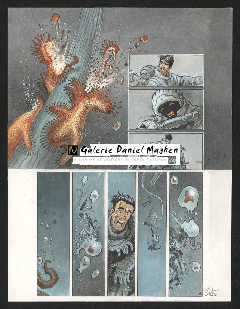 Planche originale n°46 - Serge Pellé - Acrylique, encres et crayon sur papier - 5306