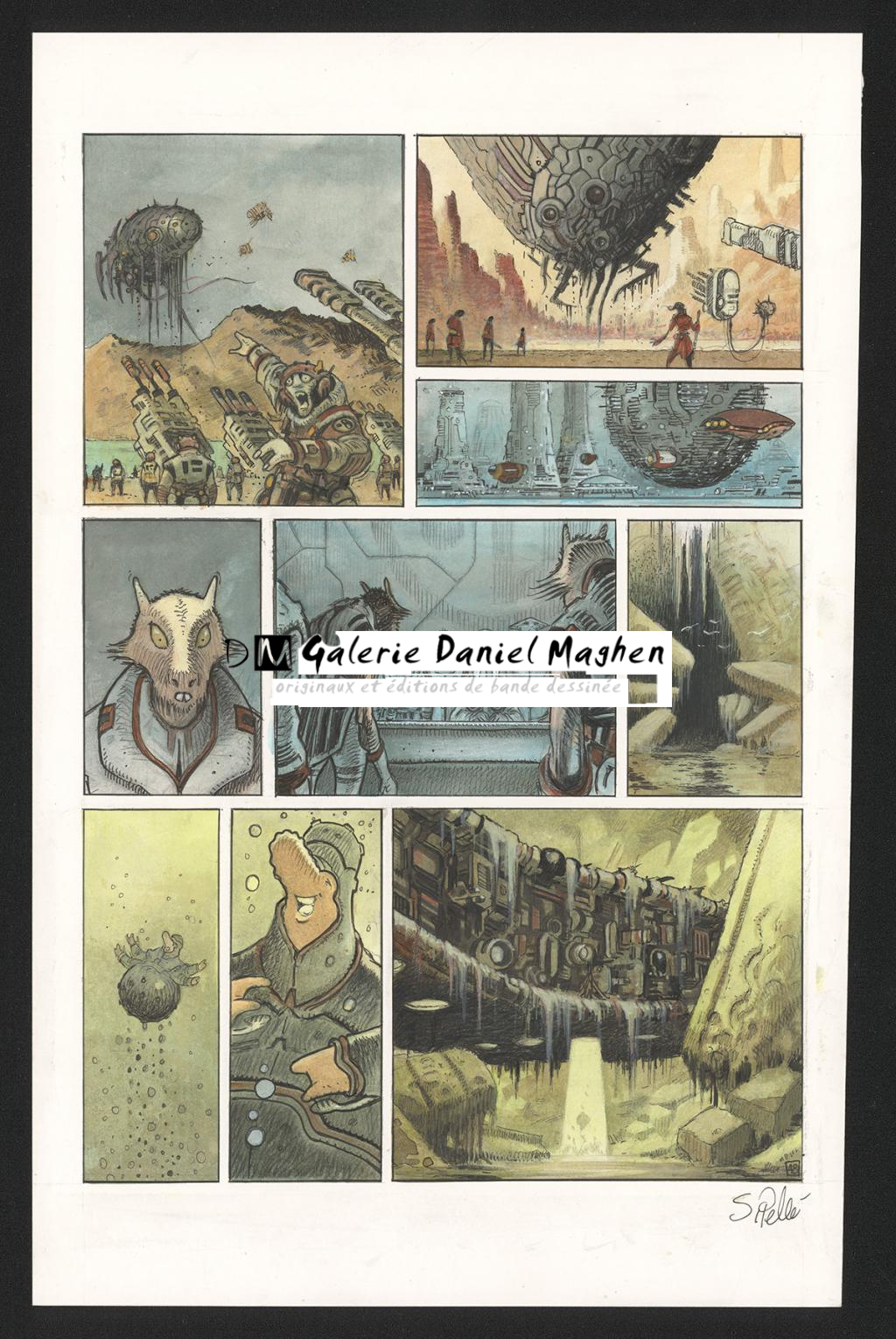Planche originale n°48 - Serge Pellé - Acrylique, encres et crayon sur papier - 5308