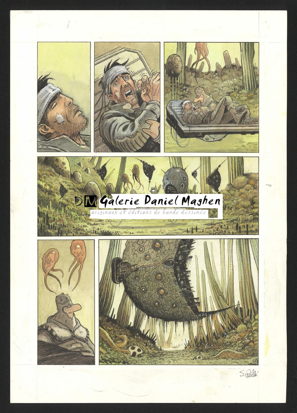 Planche originale n°49 - Serge Pellé - Acrylique, encres et crayon sur papier - 5309