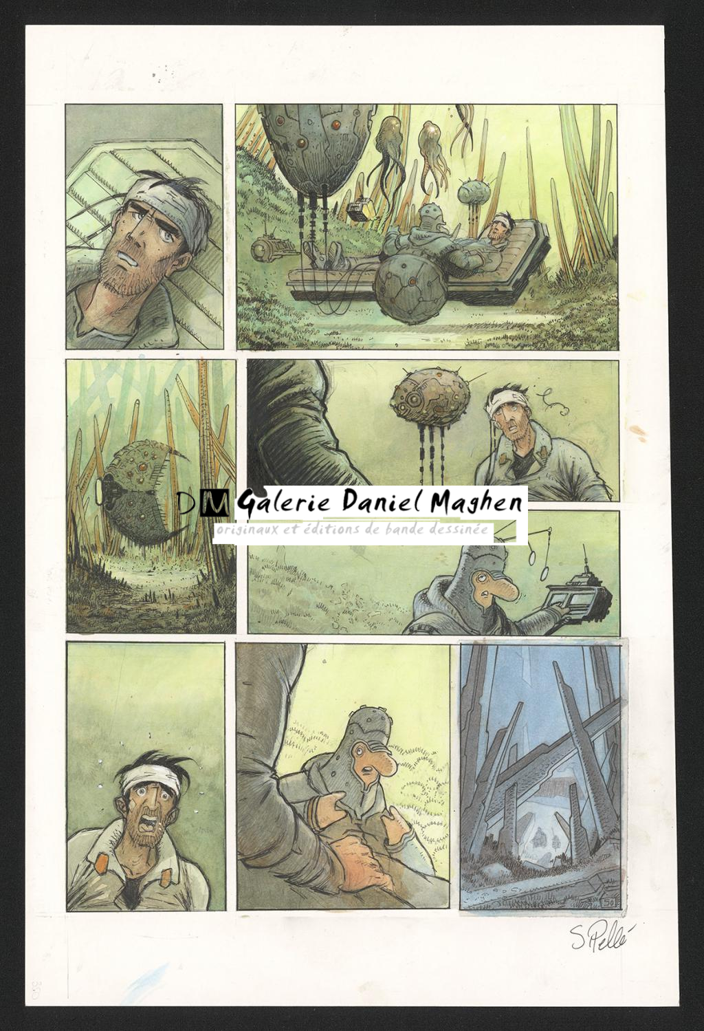 Planche originale n°50 - Serge Pellé - Acrylique, encres et crayon sur papier - 5310