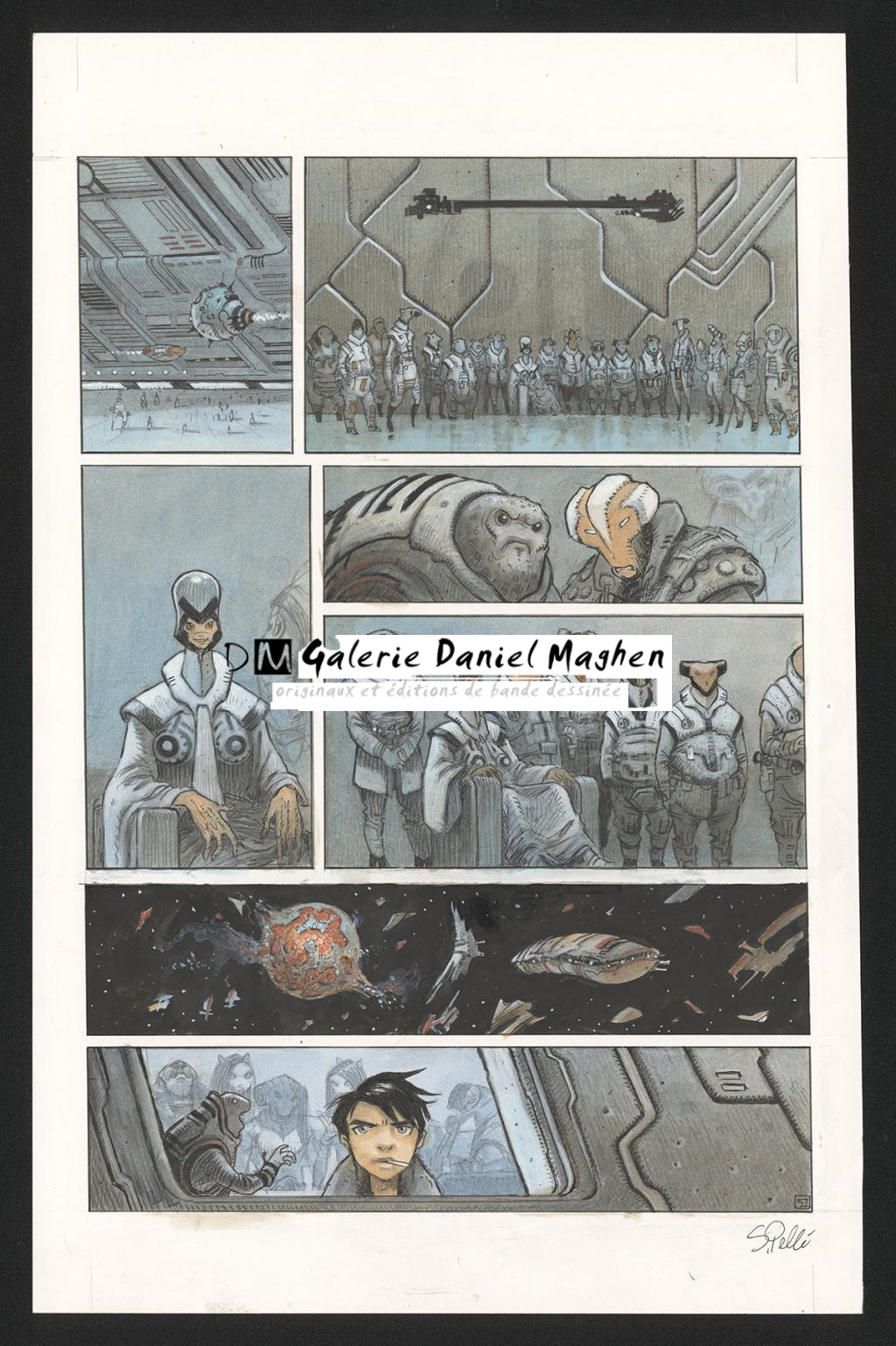 Planche originale n°52 - Serge Pellé - Acrylique, encres et crayon sur papier - 5312