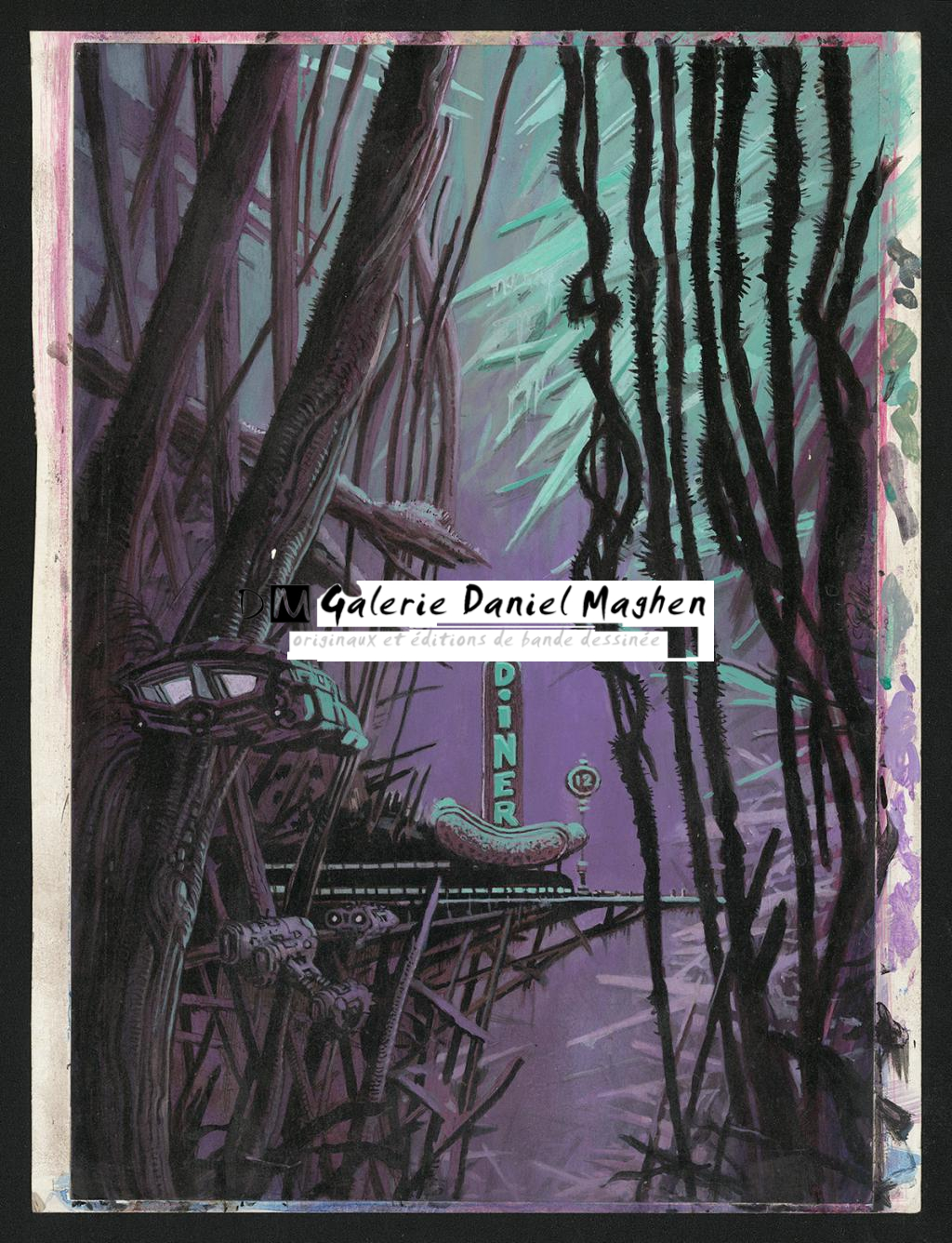 Illustration originale - Serge Pellé - Acrylique, encres et crayon sur papier - 5315