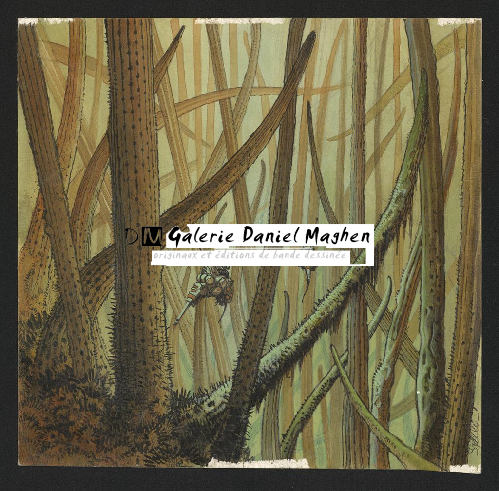 Illustration originale, recherche - Serge Pellé - Acrylique, encres et crayon sur papier - 5316