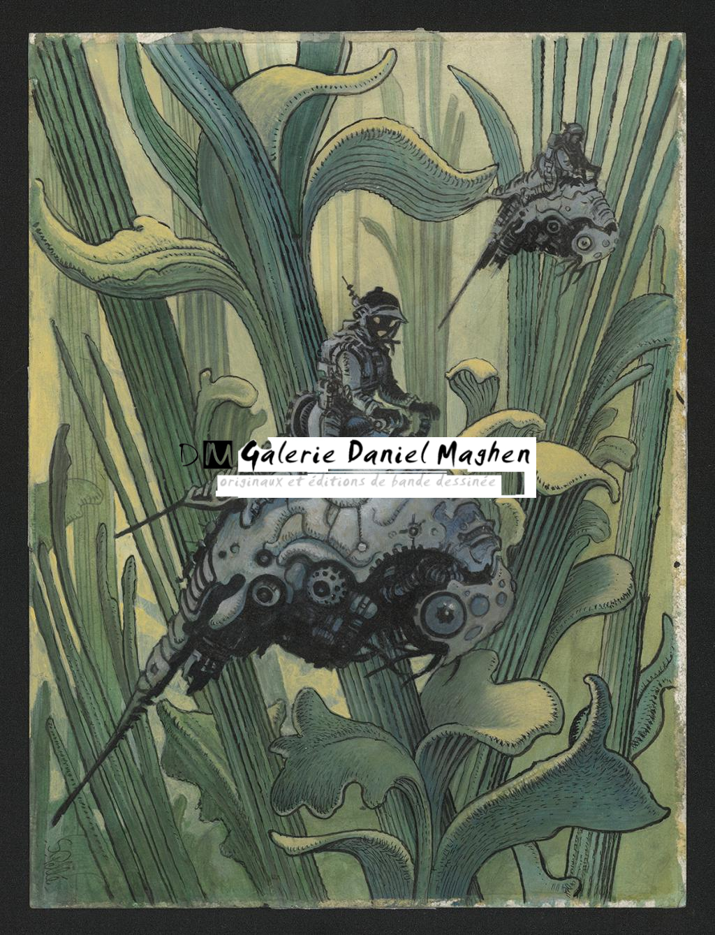 Illustration originale - Serge Pellé - Acrylique, encres et crayon sur papier - 5866