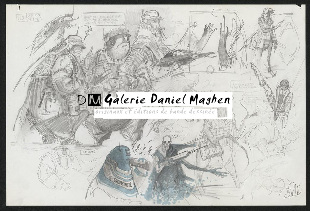 Illustration originale - Serge Pellé - Mine de plomb sur papier - 5236