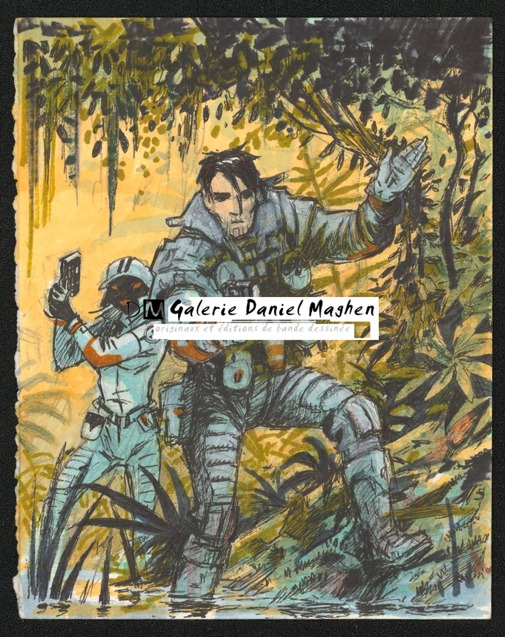 Illustration originale - Serge Pellé - Aquarelle, encre de Chine et crayon de couleur - 5833