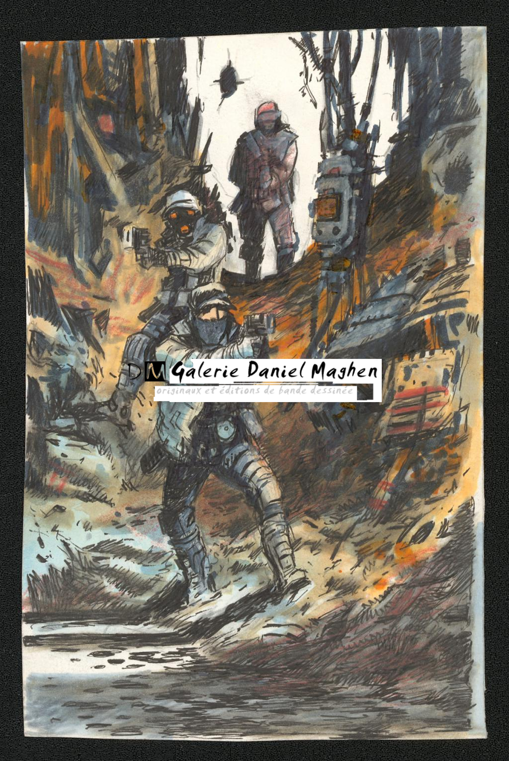 Illustration originale - Serge Pellé - Aquarelle, encre de Chine et crayon de couleur - 5240